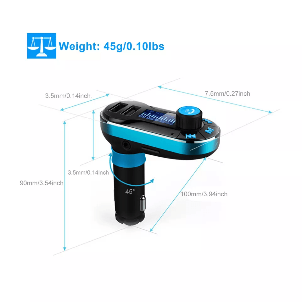 Wireless Car Kit MP3 Player FM Transmitter With Dual USB Ports  HandsFree Calling 5