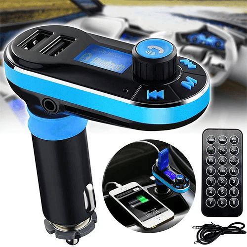 Wireless Car Kit MP3 Player FM Transmitter with Dual USB Ports & Hands-Free Calling