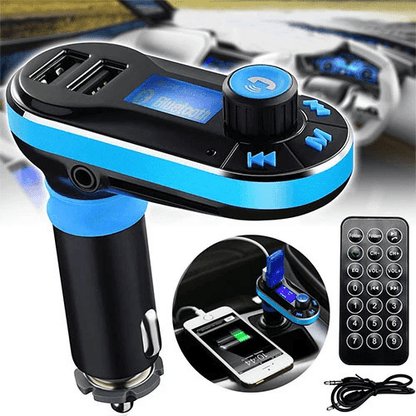 Wireless Car Kit MP3 Player FM Transmitter with Dual USB Ports & Hands-Free Calling