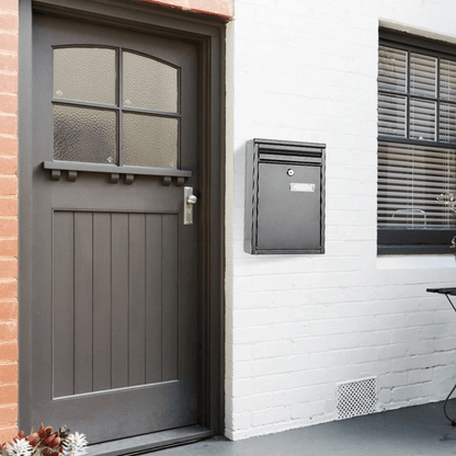 Secure Metal Wall Mount Mailbox With Lockable Door  Newspaper Slot 4