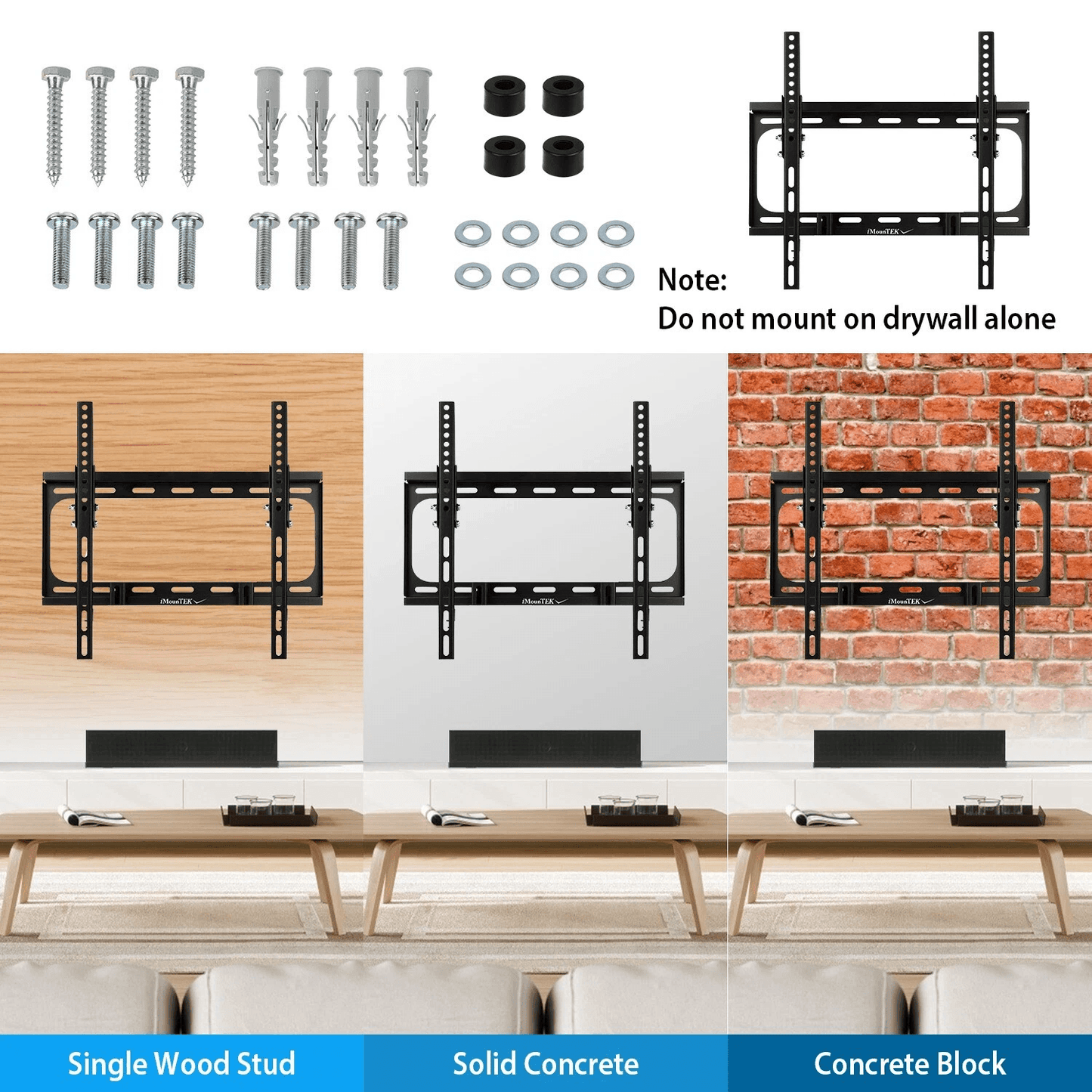 Universal Flat TV Wall Mount Bracket 10 Tilt  Swivel For 3255 LED TVs UltraSlim HeavyDuty VESA 2