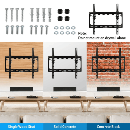 Universal Flat TV Wall Mount Bracket 10 Tilt  Swivel For 3255 LED TVs UltraSlim HeavyDuty VESA 2