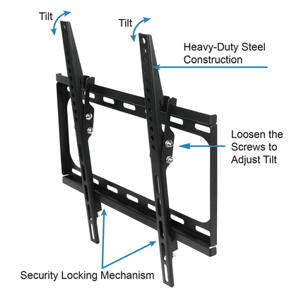 Universal Flat TV Wall Mount Bracket 10 Tilt  Swivel For 3255 LED TVs UltraSlim HeavyDuty VESA 4