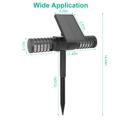 DualCharging Solar Powered Mosquito Insect Zapper Trap Outdoor Yard Fly Killer Lamp With USB IP65 W 9