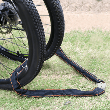 Heavy Duty Motorcycle Chain Lock Bicycle Bike AntiTheft Padlock With Keys Manganese Steel Security  3