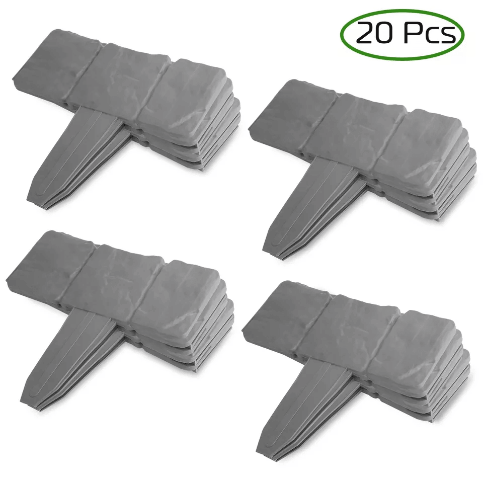 Home Garden Border Edging Plastic Fence Stone Lawn Yard  Flower Bed Landscape Solution 8