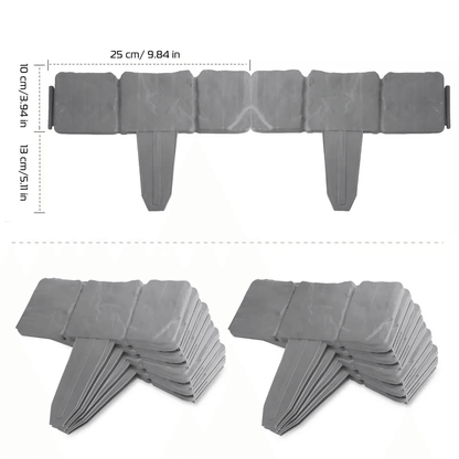 Home Garden Border Edging Plastic Fence Stone Lawn Yard  Flower Bed Landscape Solution 9
