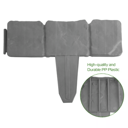Home Garden Border Edging Plastic Fence Stone Lawn Yard  Flower Bed Landscape Solution 7