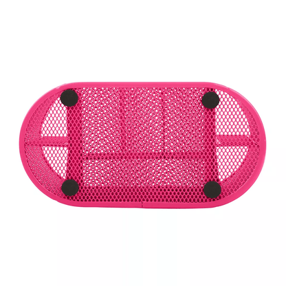 Metal Mesh Pink Desk Organizer Desktop Pen Pencil Holder Storage Tray With Drawer For Office School 1