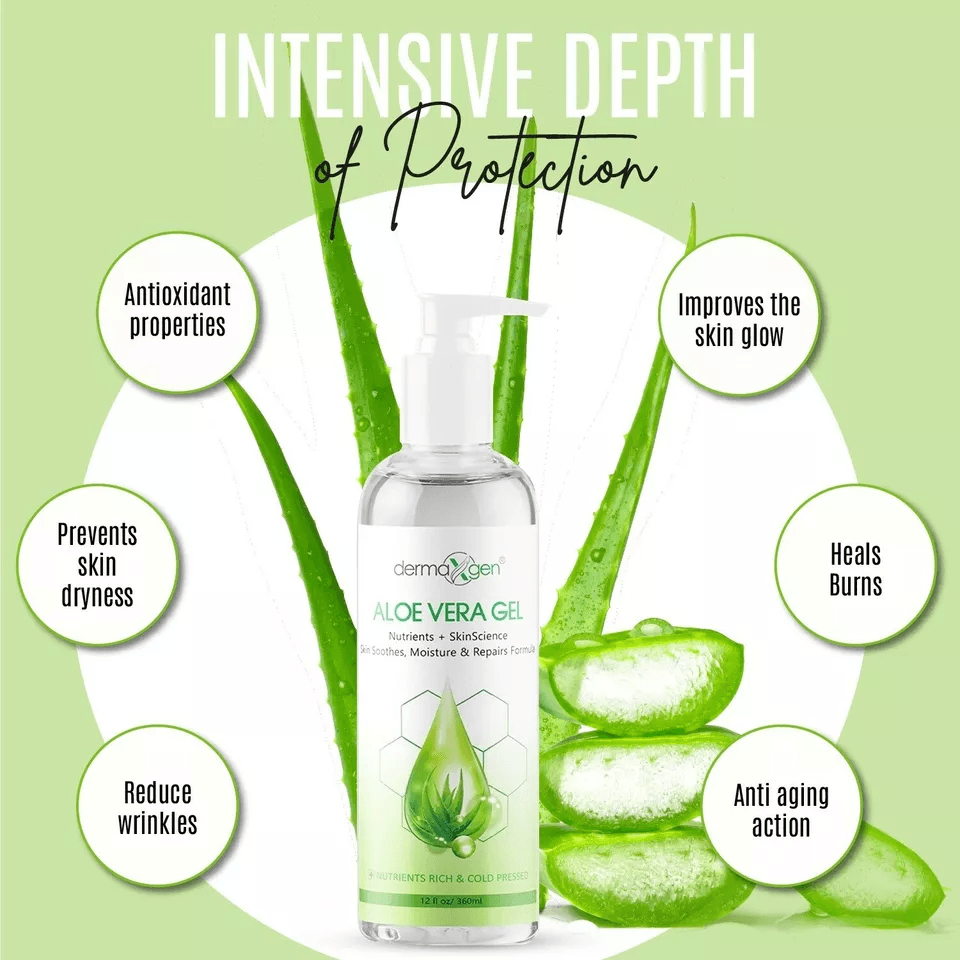 Organic Aloe Vera Gel Pure Soothing  Hydrating Moisturizer For AntiAging Skin Care 3