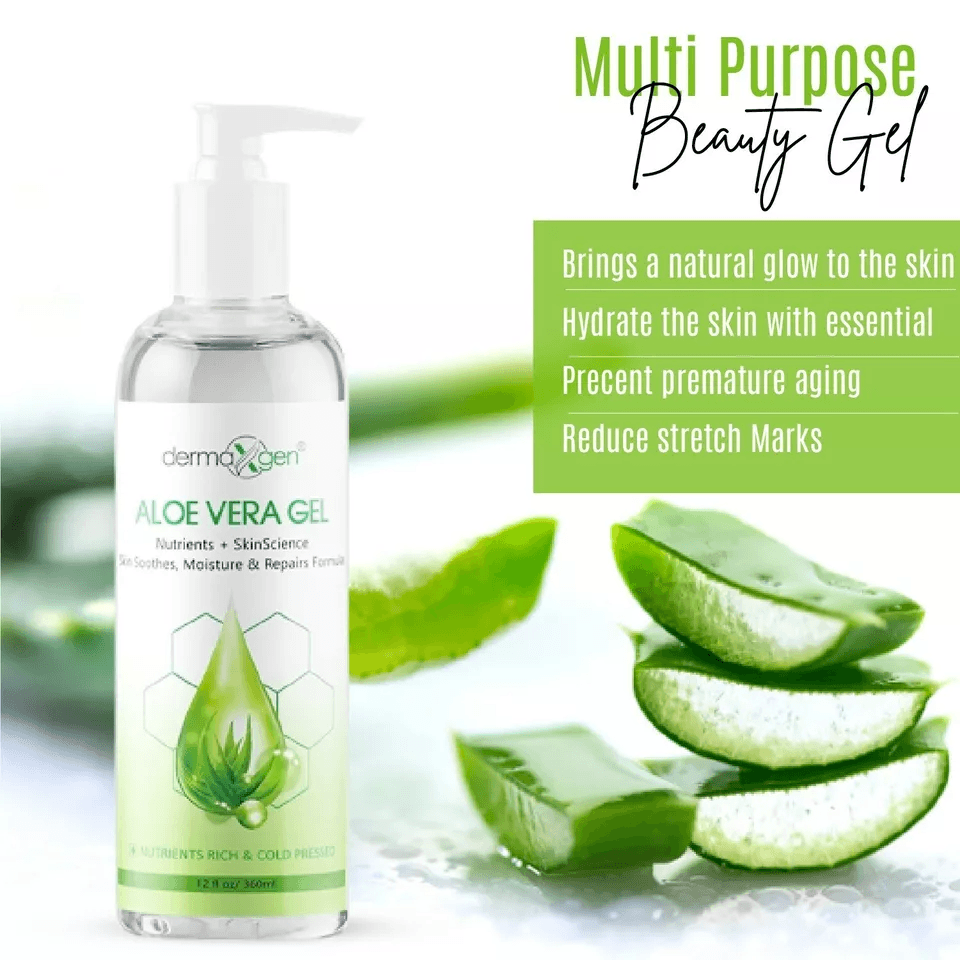 Organic Aloe Vera Gel Pure Soothing  Hydrating Moisturizer For AntiAging Skin Care 1