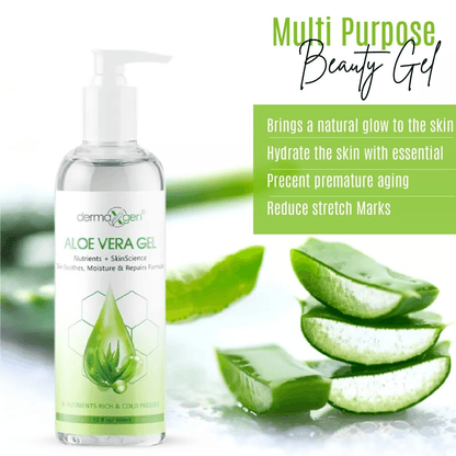 Organic Aloe Vera Gel Pure Soothing  Hydrating Moisturizer For AntiAging Skin Care 1