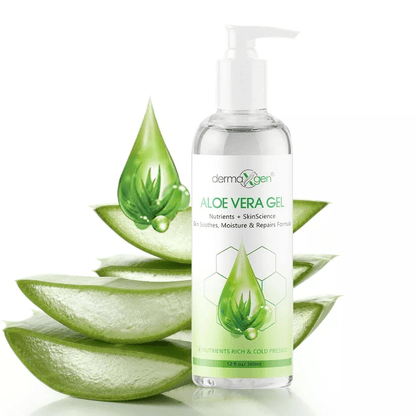 Organic Aloe Vera Gel, Pure Soothing & Hydrating Moisturizer for Anti-Aging Skin Care