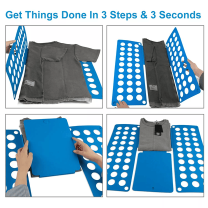 Clothes Folder Folding Board  Fast Fold Flip Laundry Organizer For Adult TShirts Pants  Towels 6