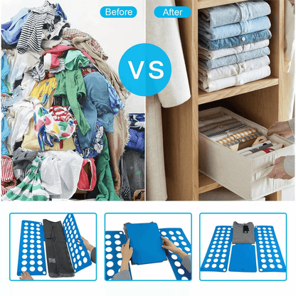 Clothes Folder Folding Board  Fast Fold Flip Laundry Organizer For Adult TShirts Pants  Towels 2