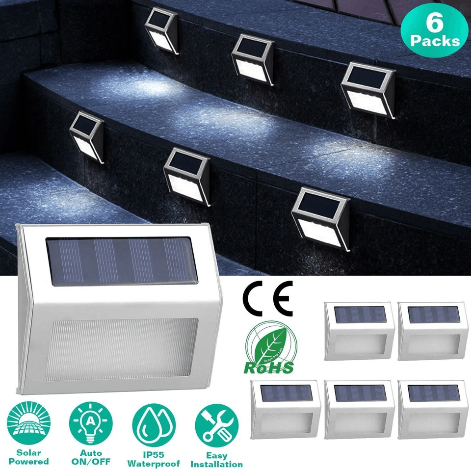 Outdoor Solar Deck Lights, Waterproof LED Fence, Step, and Stair Lamps for Garden and Yard