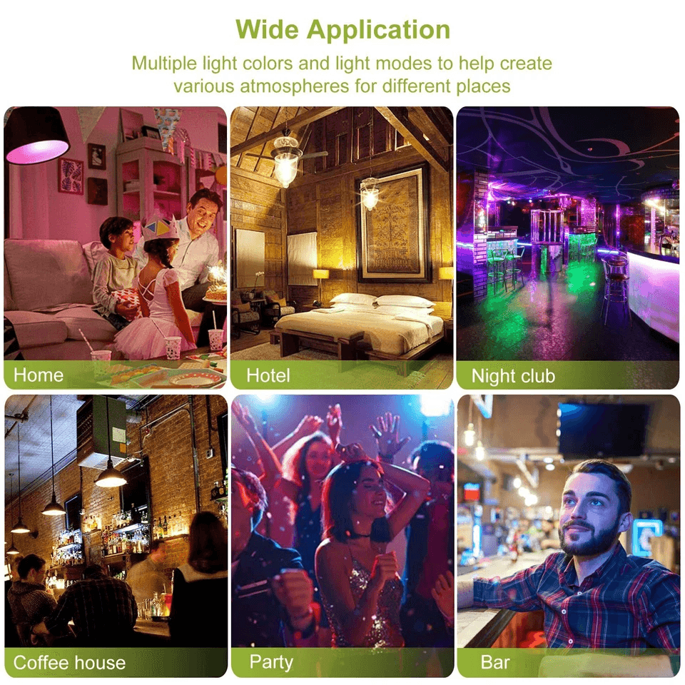 RGB LED Party Magic Bulb Light With Remote ColorChanging Light For Halloween Christmas  Holiday Dec 5