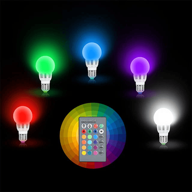 RGB LED Party Magic Bulb Light With Remote ColorChanging Light For Halloween Christmas  Holiday Dec 7