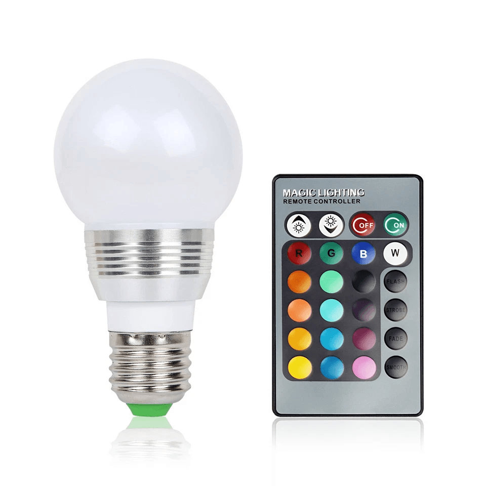 RGB LED Party Magic Bulb Light with Remote, Color-Changing Light for Halloween, Christmas & Holiday Decorations