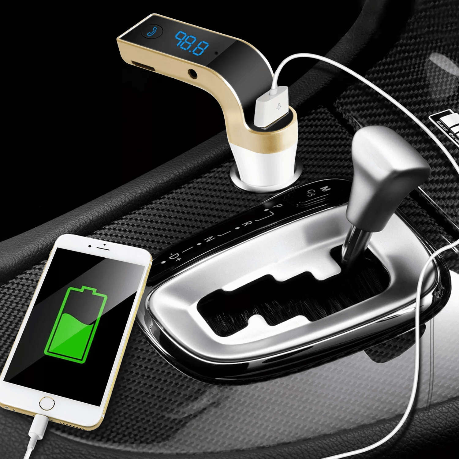 Handsfree Wireless FM Transmitter Car Kit MP3 Player With USB Charger TF Card Slot Fast Charging Fo 1