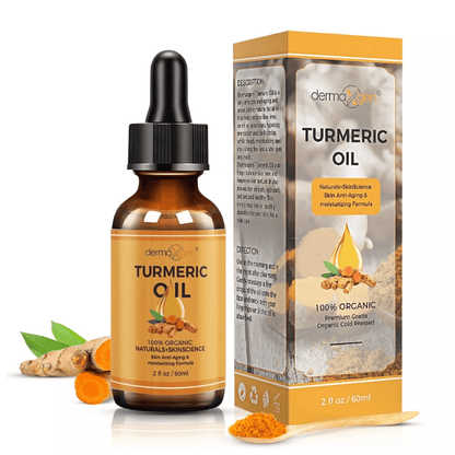 Turmeric Essential Oil, Pure & Organic Cold-Pressed for Anti-Aging & Glowing Skin