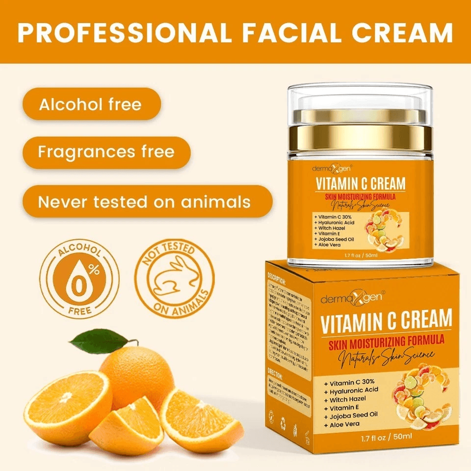 Pure Vitamin C Moisturizing Cream With Hyaluronic Acid Aloe Vera  Vitamin E AntiAging Facial Hydrat 3