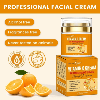 Pure Vitamin C Moisturizing Cream With Hyaluronic Acid Aloe Vera  Vitamin E AntiAging Facial Hydrat 3