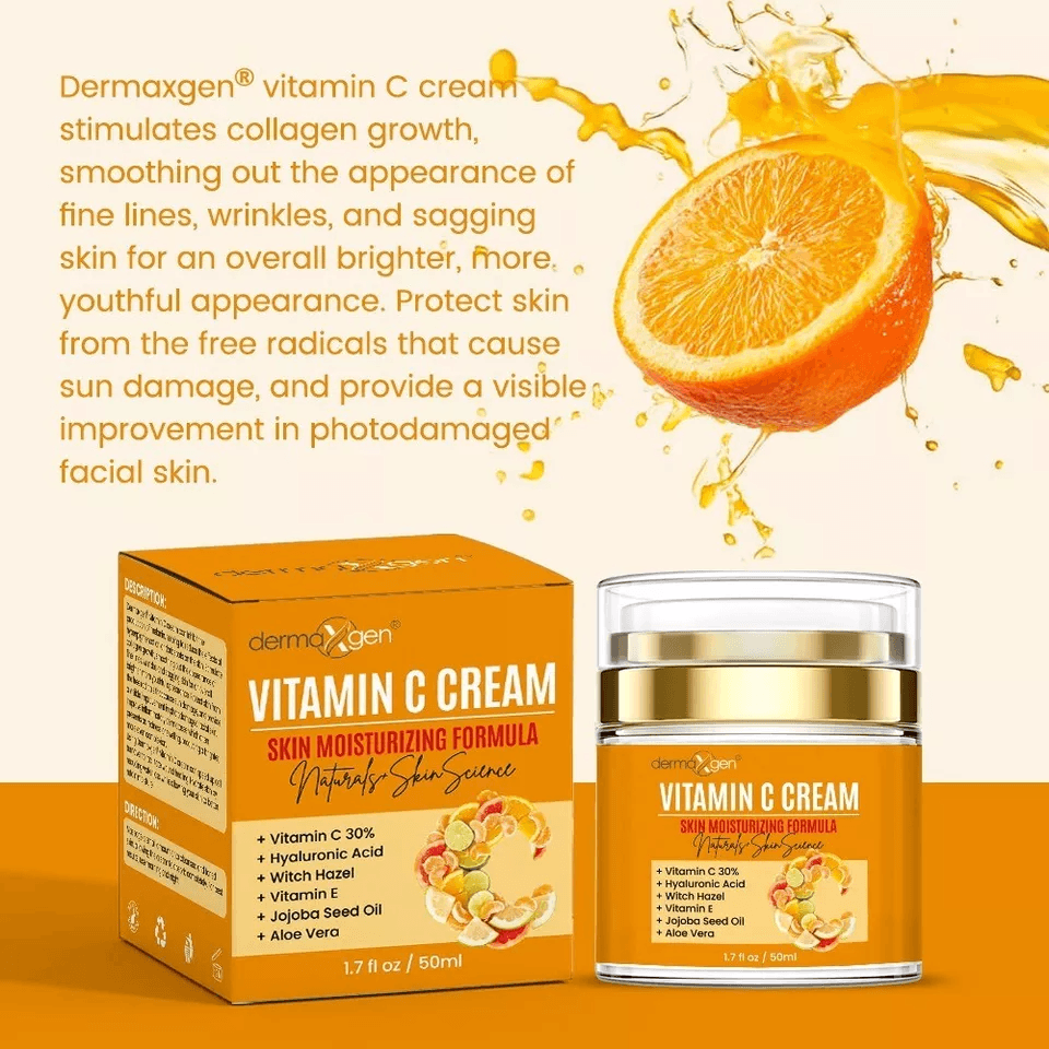Pure Vitamin C Moisturizing Cream With Hyaluronic Acid Aloe Vera  Vitamin E AntiAging Facial Hydrat 1