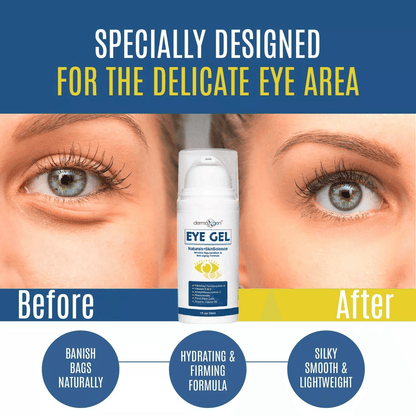 Anti-Aging Eye Gel by Dermaxgen, Eye Bag Remover for Dark Circles, Crows Feet, Wrinkles, Lift & Firm Formula with Stem