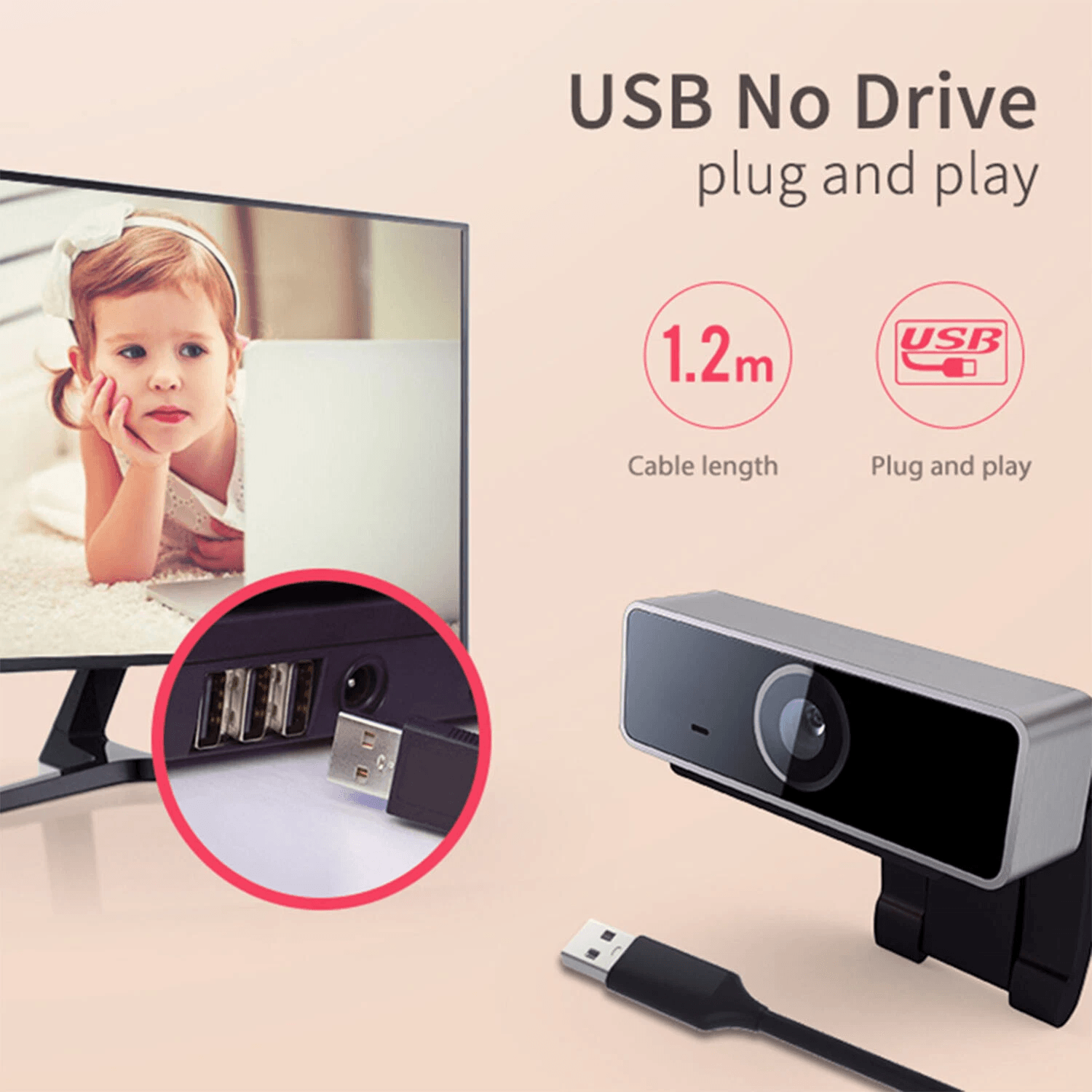 HD USB Webcam 1080P Full For PC Desktop Laptop Web Camera With Microphone FHD For Video Calling Str 4