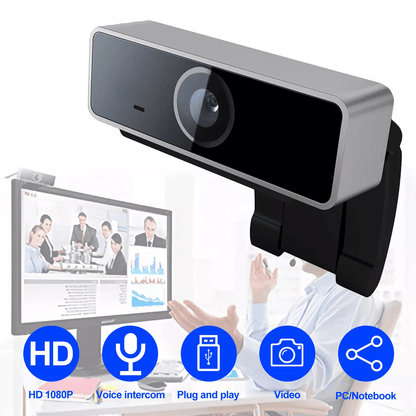 HD USB Webcam 1080P Full for PC Desktop Laptop Web Camera with Microphone FHD for Video Calling, Streaming Conferencing
