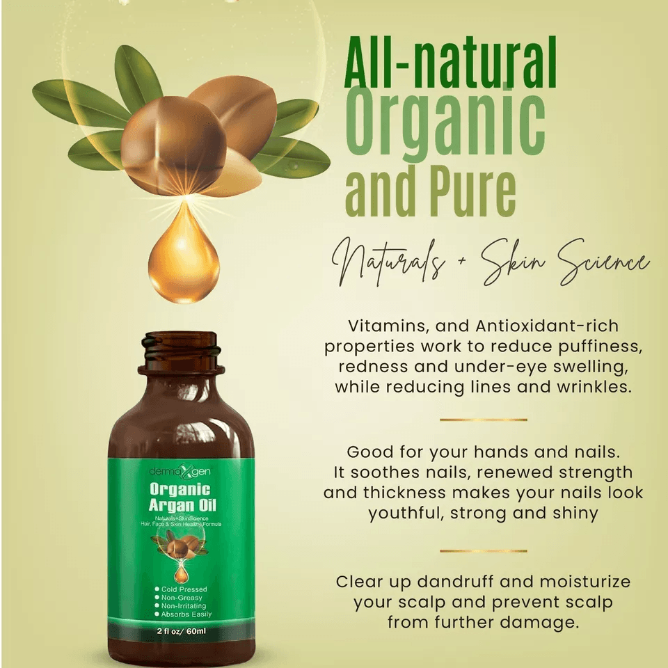 Pure Organic Moroccan Argan Oil Cold Pressed Virgin Argan Oil For Face Hair Nails  Skin Hydrating