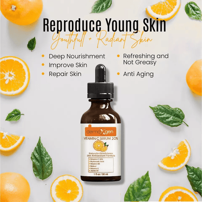 Dermaxgen Pure Vitamin C 20 E  Hyaluronic Acid Face Serum BEST AntiWrinkle 2