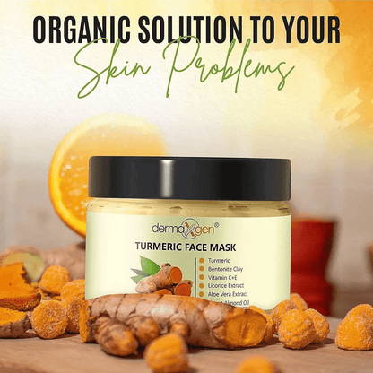 Dermaxgen Turmeric Face Mask With Vitamin C Lactic Acid  Dark Spot Corrector For Glowing Skin 5