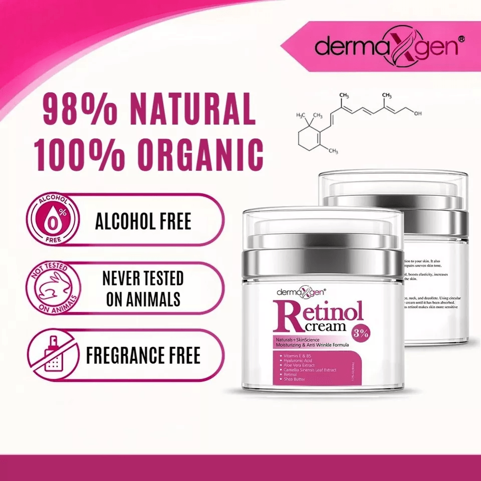 AntiAging Dermaxgen Retinol Moisturizer For Face  Eye Retinol Cream For Wrinkles Fine Lines Firming 8