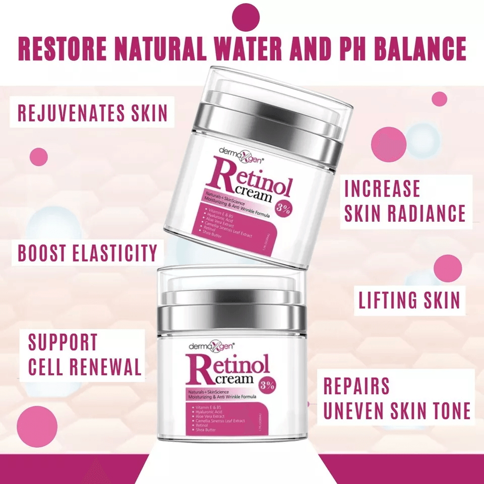 AntiAging Dermaxgen Retinol Moisturizer For Face  Eye Retinol Cream For Wrinkles Fine Lines Firming 9