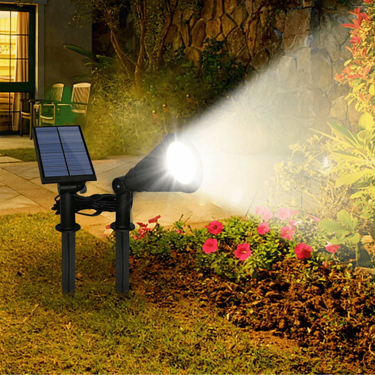 2in1 Solar Power Spot Light LED Garden Lamp  Outdoor Landscape Pathway Lighting For Lawn Walkway Ya 2