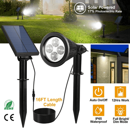 2in1 Solar Power Spot Light LED Garden Lamp  Outdoor Landscape Pathway Lighting For Lawn Walkway Ya 5