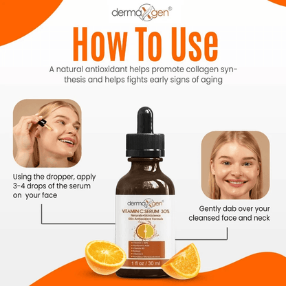 AntiAging Dermaxgen Vitamin C Serum With Retinol  Hyaluronic Acid PURE ORGANIC Face Moisturizer For