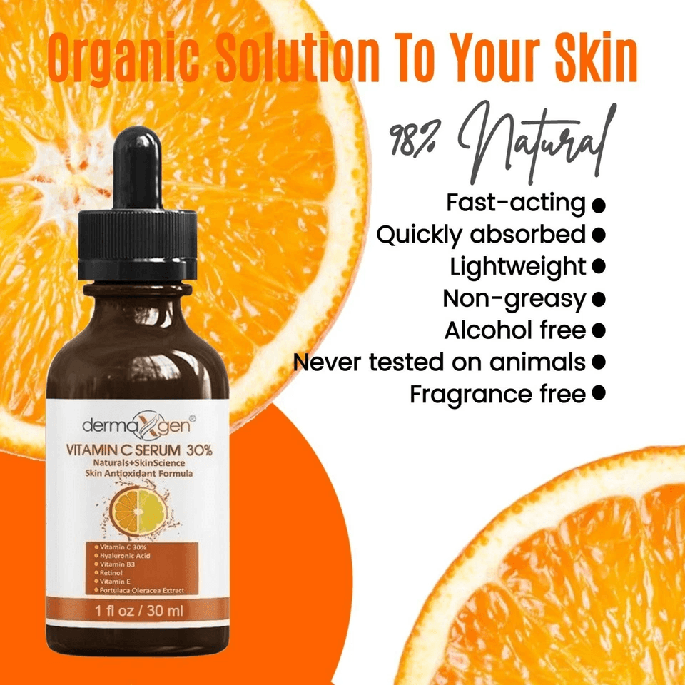 AntiAging Dermaxgen Vitamin C Serum With Retinol  Hyaluronic Acid PURE ORGANIC Face Moisturizer For