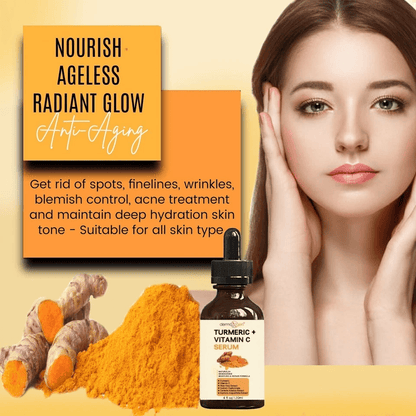 Organic Turmeric Face Serum Dermaxgen Skin Brightening Formula With Pure Vitamin C  Hyaluronic Acid 4