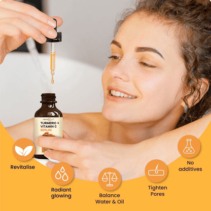 Organic Turmeric Face Serum Dermaxgen Skin Brightening Formula With Pure Vitamin C  Hyaluronic Acid 2
