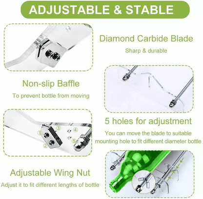 Premium Glass Bottle Cutter Kit For Wine Beer And Jars DIY Cutting Tool For Craft Recycling With Ad 5