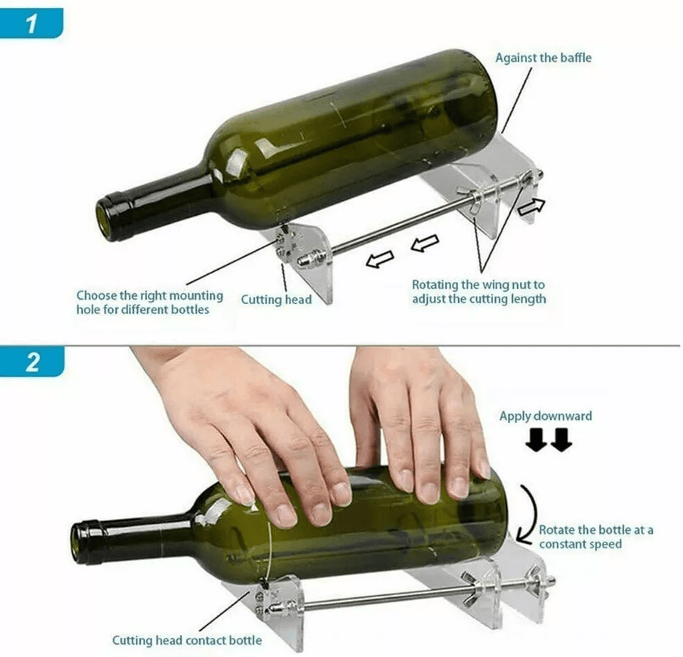 Premium Glass Bottle Cutter Kit For Wine Beer And Jars DIY Cutting Tool For Craft Recycling With Ad 6