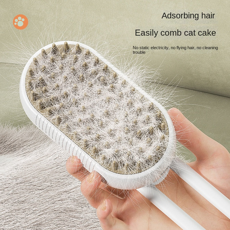 Steamy Dog Brush Multifunctional Pet Grooming Comb With Spray  Massage Features 1