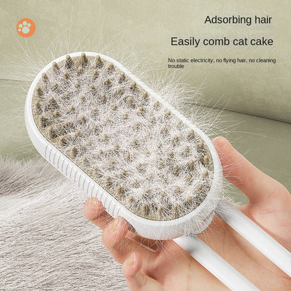 Steamy Dog Brush Multifunctional Pet Grooming Comb With Spray  Massage Features 1