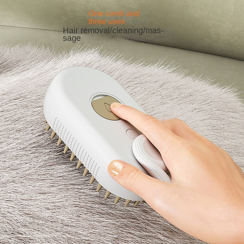 Steamy Dog Brush Multifunctional Pet Grooming Comb With Spray  Massage Features 2