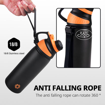 Stainless Steel Thermal Bottle with Magnetic Lid | Double-Wall Insulated, Leakproof for Sports & Outdoors