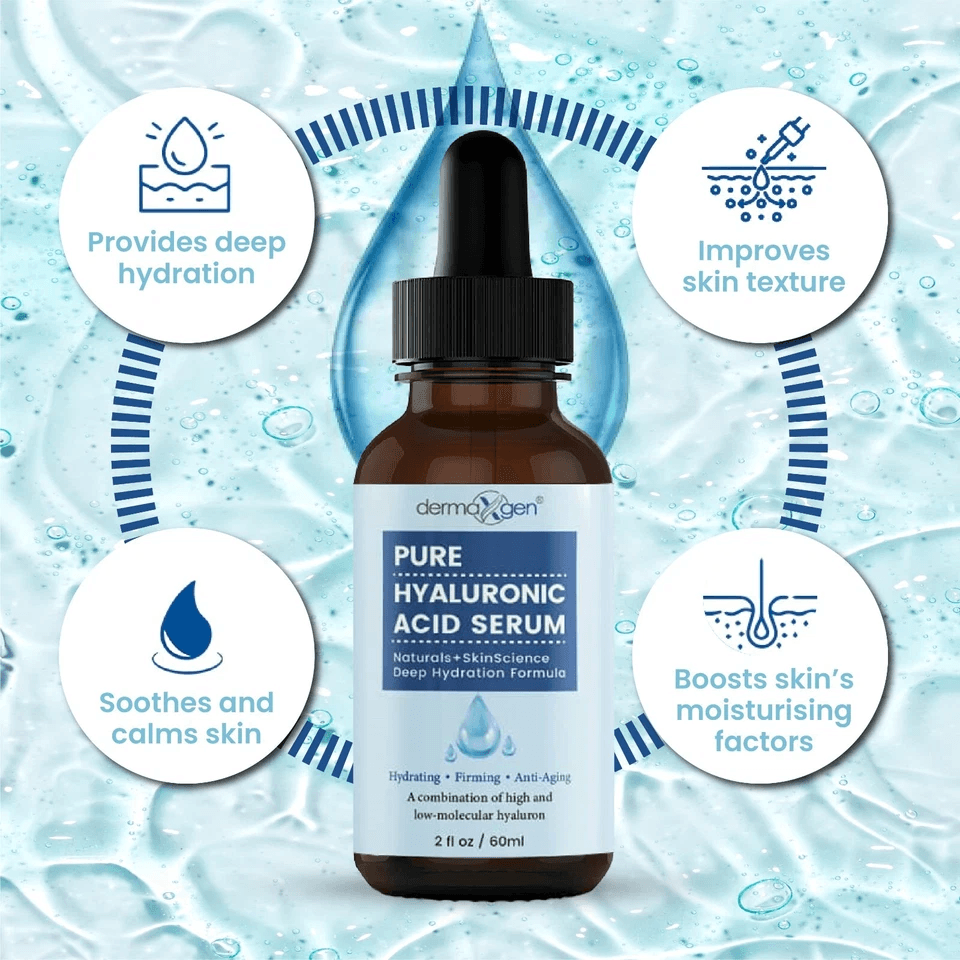 Dermaxgen Anti Aging  Anti Wrinkle Serum PURE Organic Hyaluronic Acid Facial Moisturizer For Dry Se 7