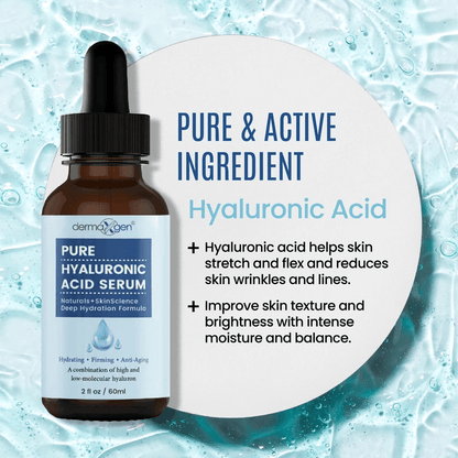 Dermaxgen Anti Aging  Anti Wrinkle Serum PURE Organic Hyaluronic Acid Facial Moisturizer For Dry Se 4
